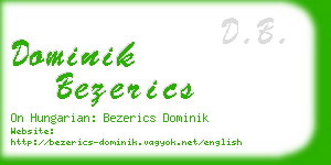 dominik bezerics business card